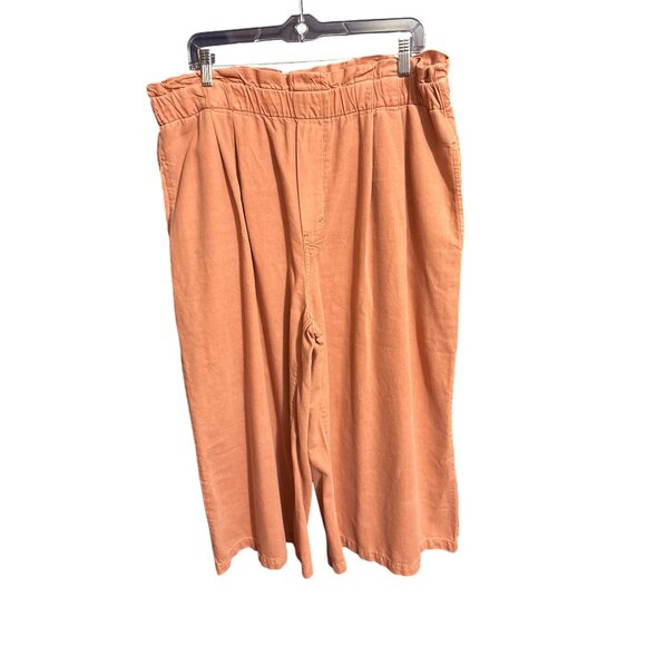 Pilcro Womens Wide-Leg Culottes XL Peach Denim - Picture 2 of 5